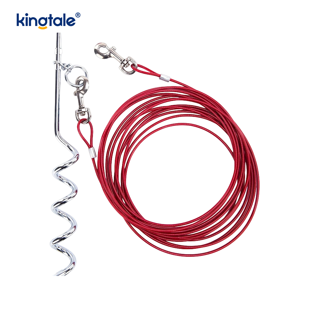 Pes svázat kabel a kůl