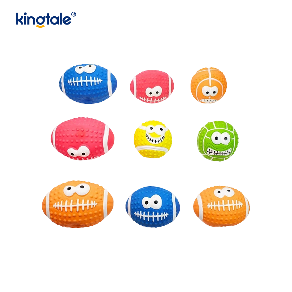 Latexová hračka pro domácí mazlíčky, která vytváří zvuk Smiley Face Ball uvnitř i venku