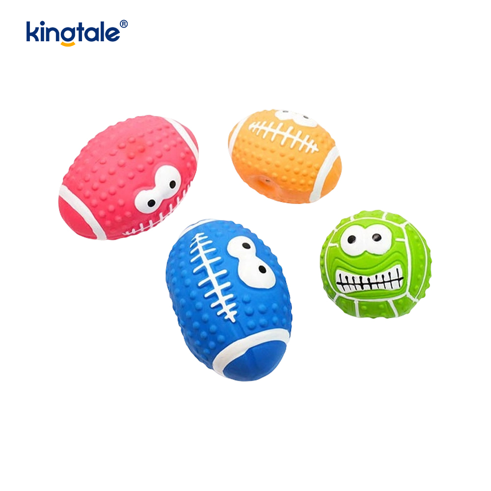 Latexová hračka pro domácí mazlíčky, která vytváří zvuk Smiley Face Ball uvnitř i venku