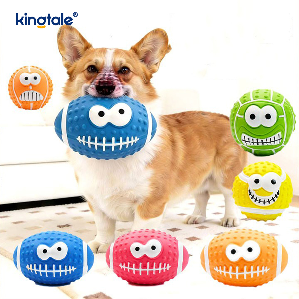 Latexová hračka pro domácí mazlíčky, která vytváří zvuk Smiley Face Ball uvnitř i venku