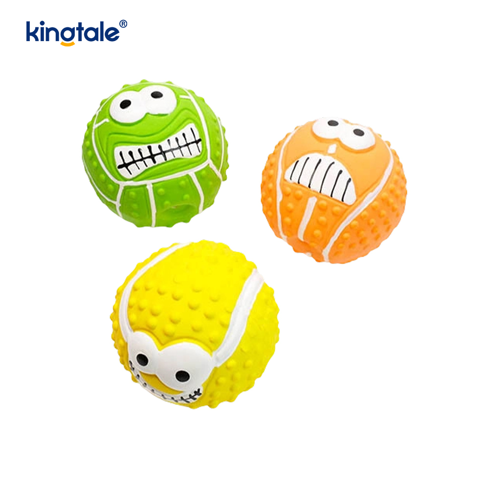 Latexová hračka pro domácí mazlíčky, která vytváří zvuk Smiley Face Ball uvnitř i venku