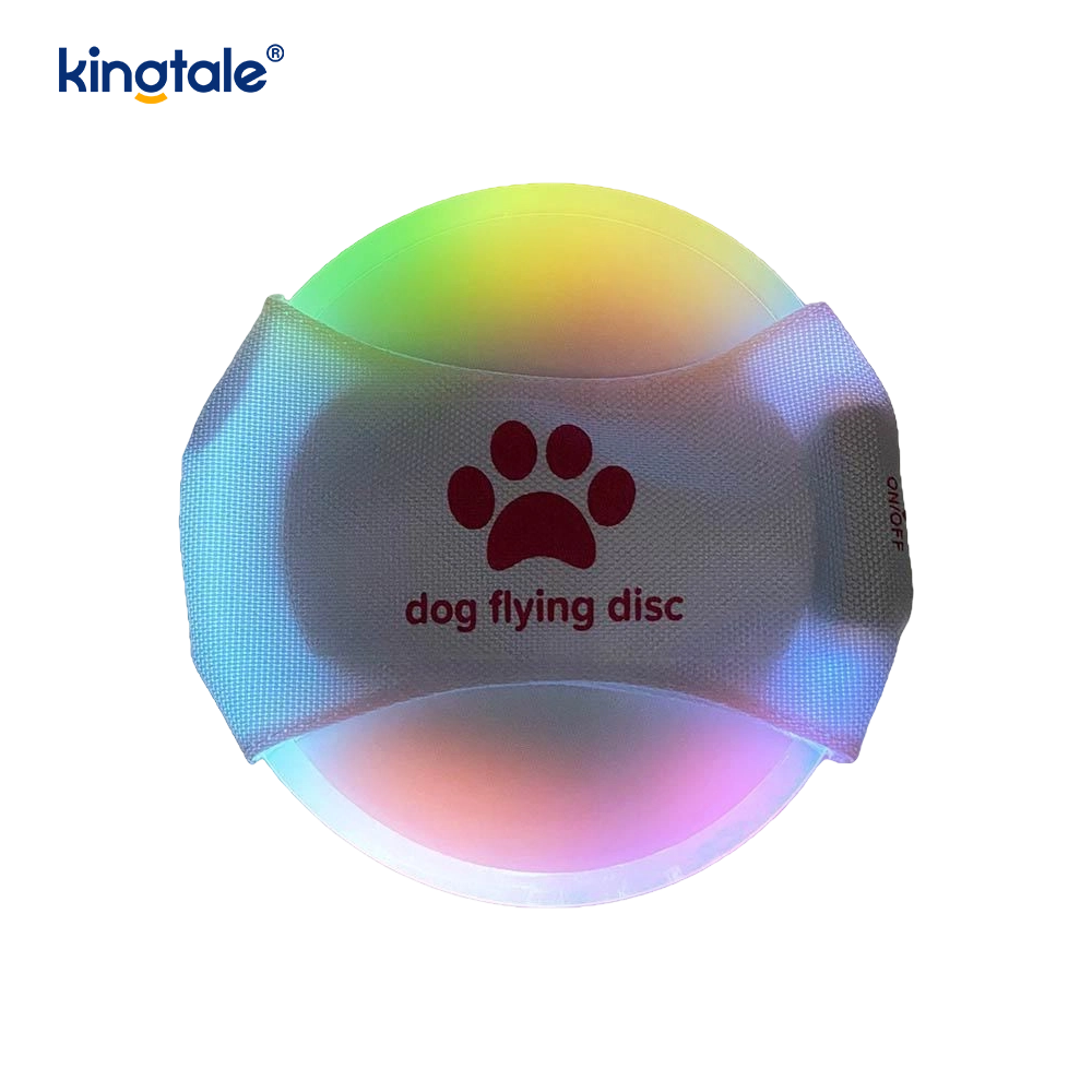 Pet Light-Up Frisbee s vysokou viditelností osvětlený trénink pro domácí mazlíčky házení hraním na cvičení