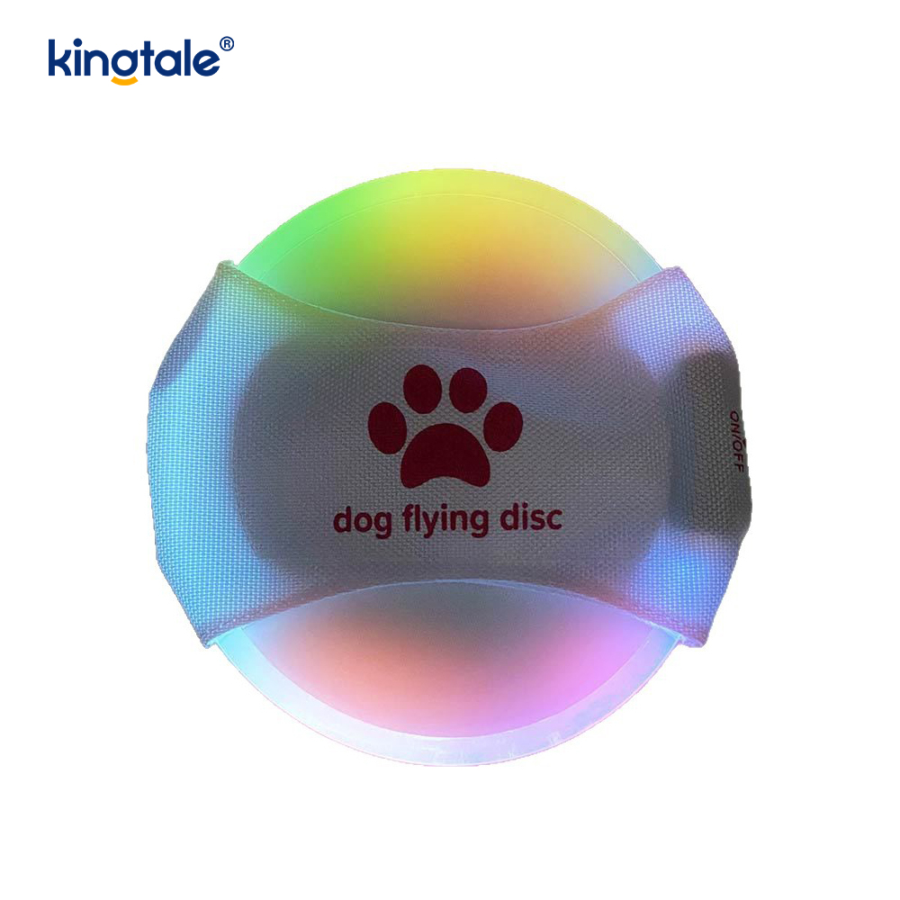 Pet Light-Up Frisbee s vysokou viditelností osvětlený trénink pro domácí mazlíčky házení hraním na cvičení