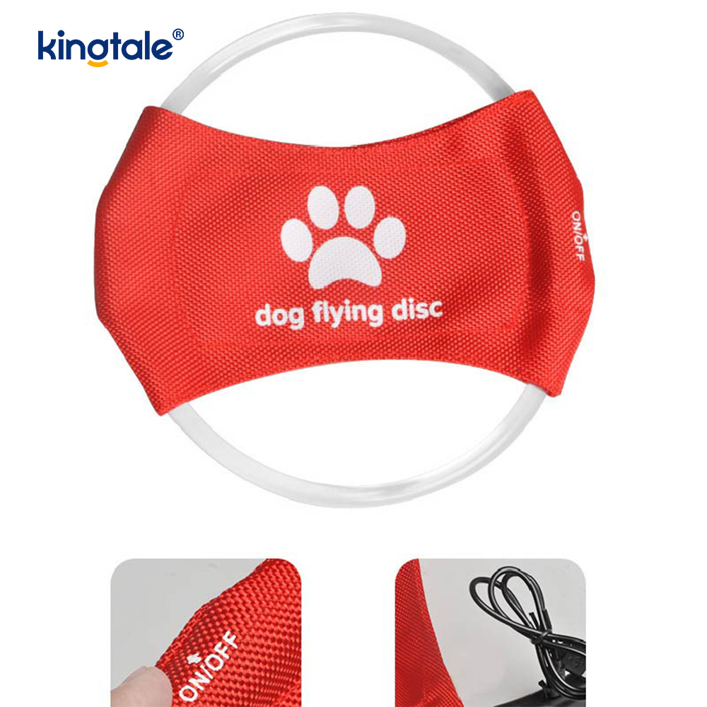 Pet Light-Up Frisbee s vysokou viditelností osvětlený trénink pro domácí mazlíčky házení hraním na cvičení