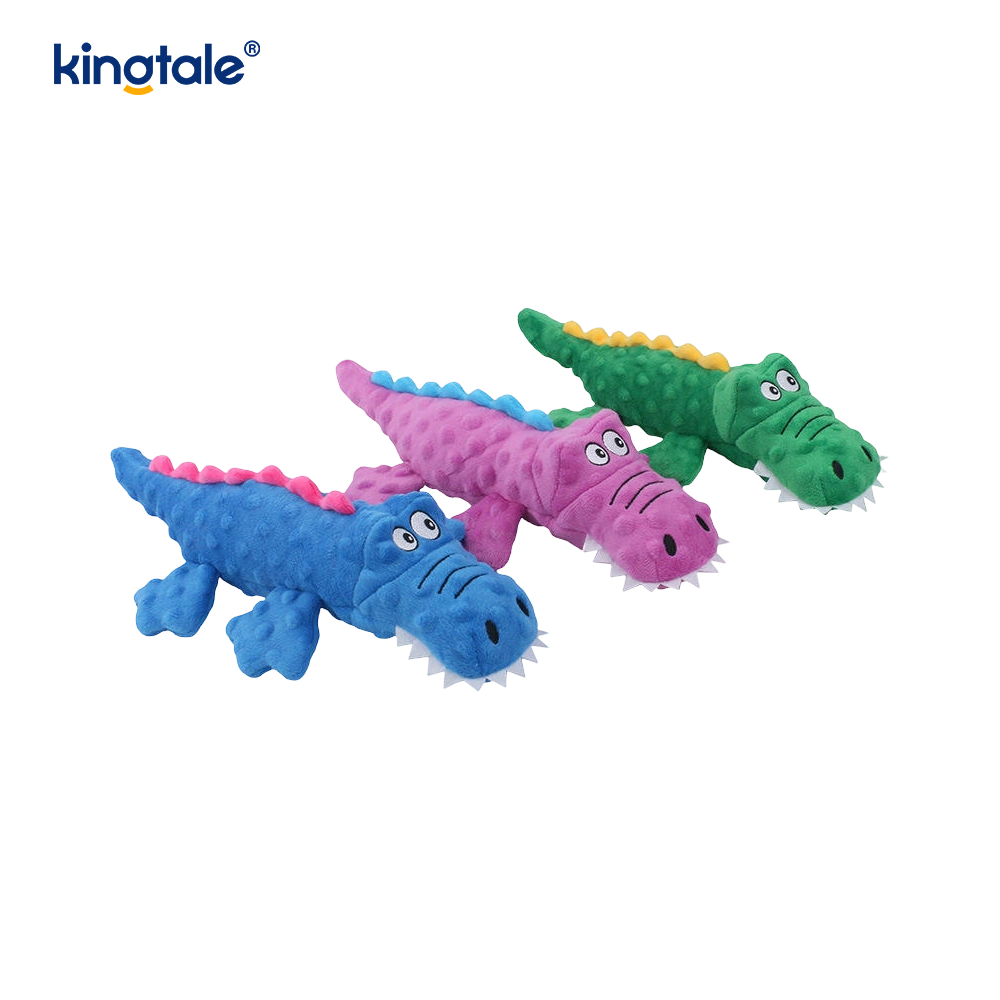 Plyšová hračka pro domácí mazlíčky Squeak Crocodile na čištění zubů