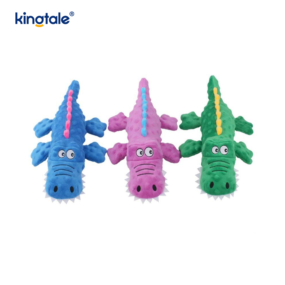 Plyšová hračka pro domácí mazlíčky Squeak Crocodile na čištění zubů