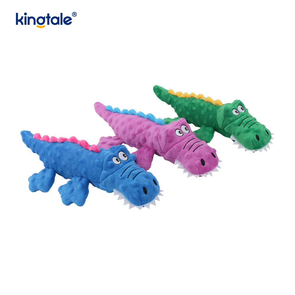 Plyšová hračka pro domácí mazlíčky Squeak Crocodile na čištění zubů