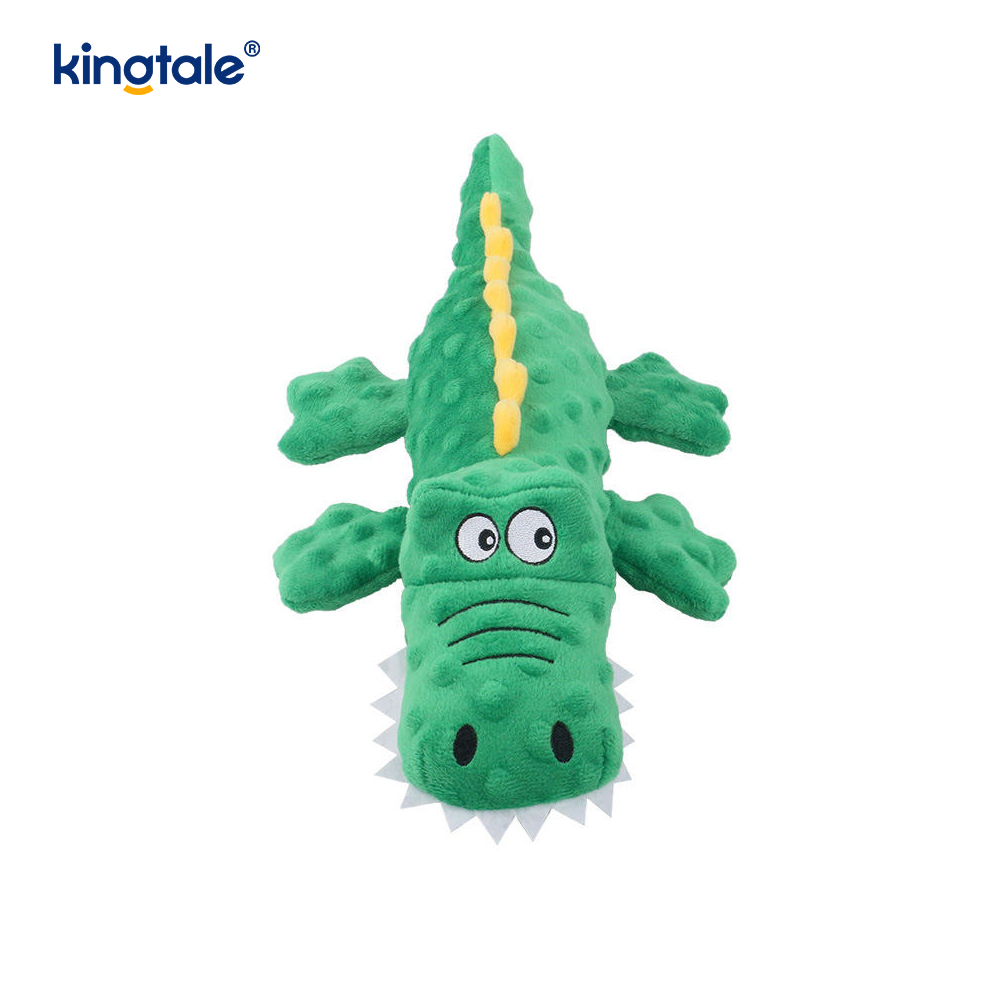 Plyšová hračka pro domácí mazlíčky Squeak Crocodile na čištění zubů