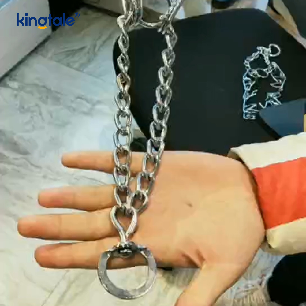 Pet Pinch Choke Collars Obojek pro výcvik psů z uhlíkové oceli Kovový hrot