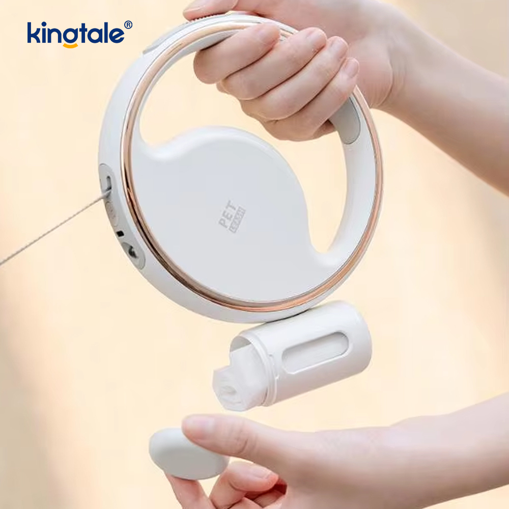 Jednoduché moderní LED osvětlení s automatickým zatahovacím nylonovým obojkem pro psy