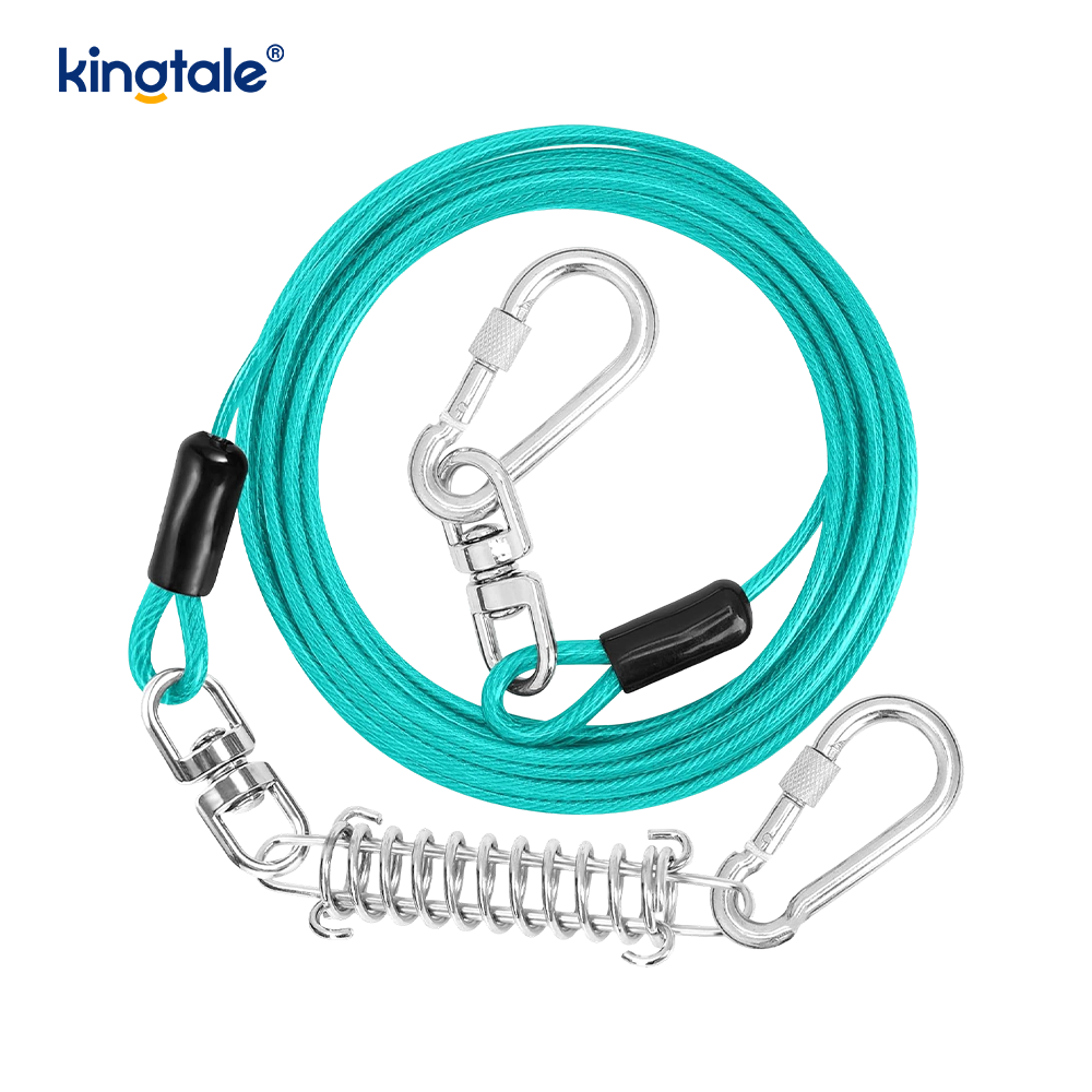Kabel s reflexním pružinovým plastovým potahem na výcvikové vodítko pro psa