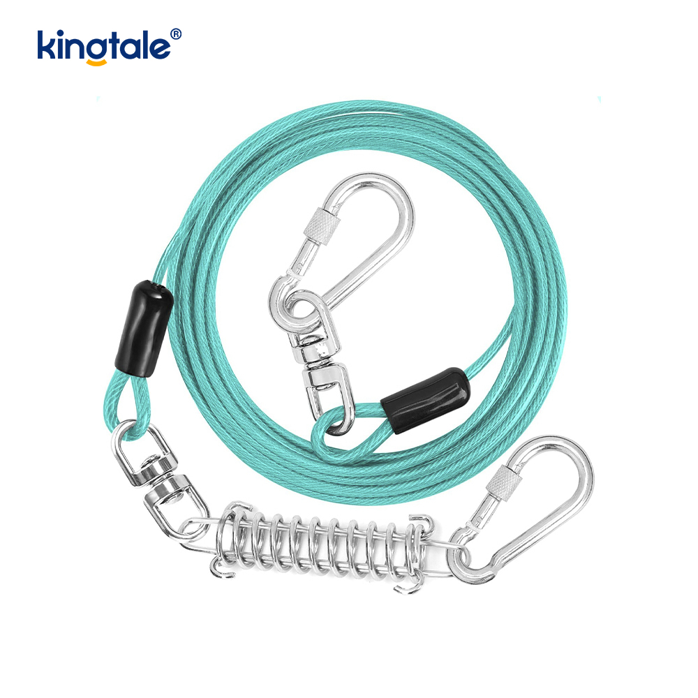 Kabel s reflexním pružinovým plastovým potahem na výcvikové vodítko pro psa