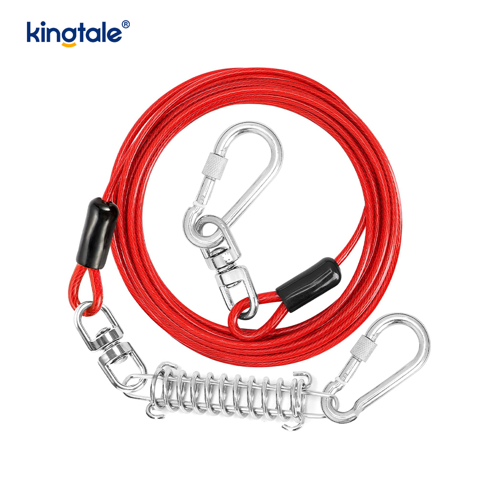 Kabel s reflexním pružinovým plastovým potahem na výcvikové vodítko pro psa