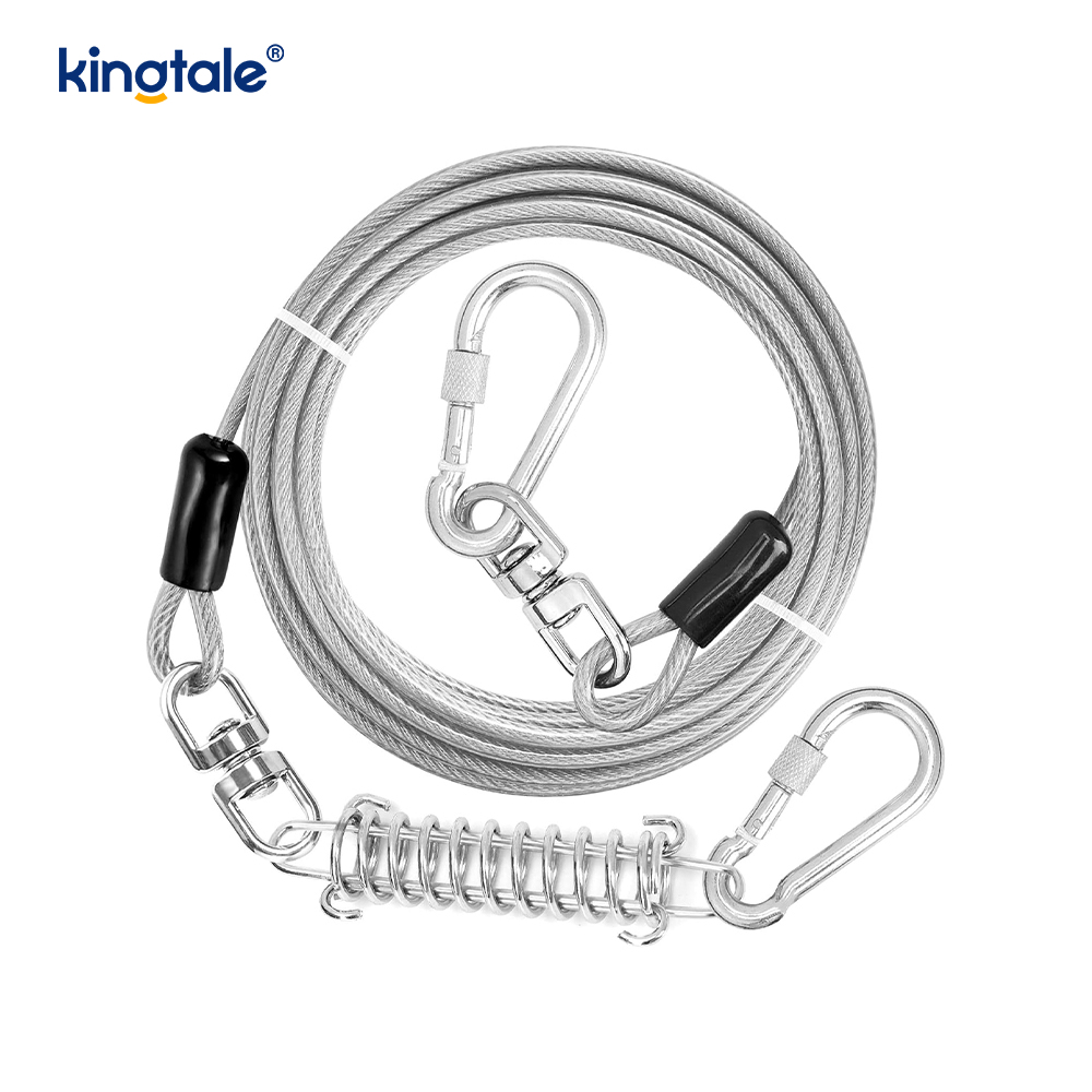 Kabel s reflexním pružinovým plastovým potahem na výcvikové vodítko pro psa