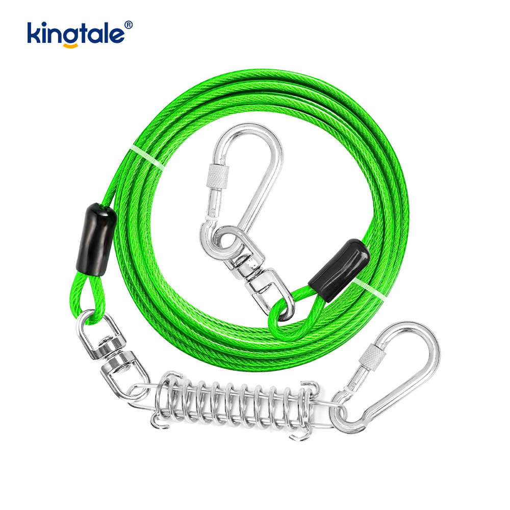Kabel s reflexním pružinovým plastovým potahem na výcvikové vodítko pro psa