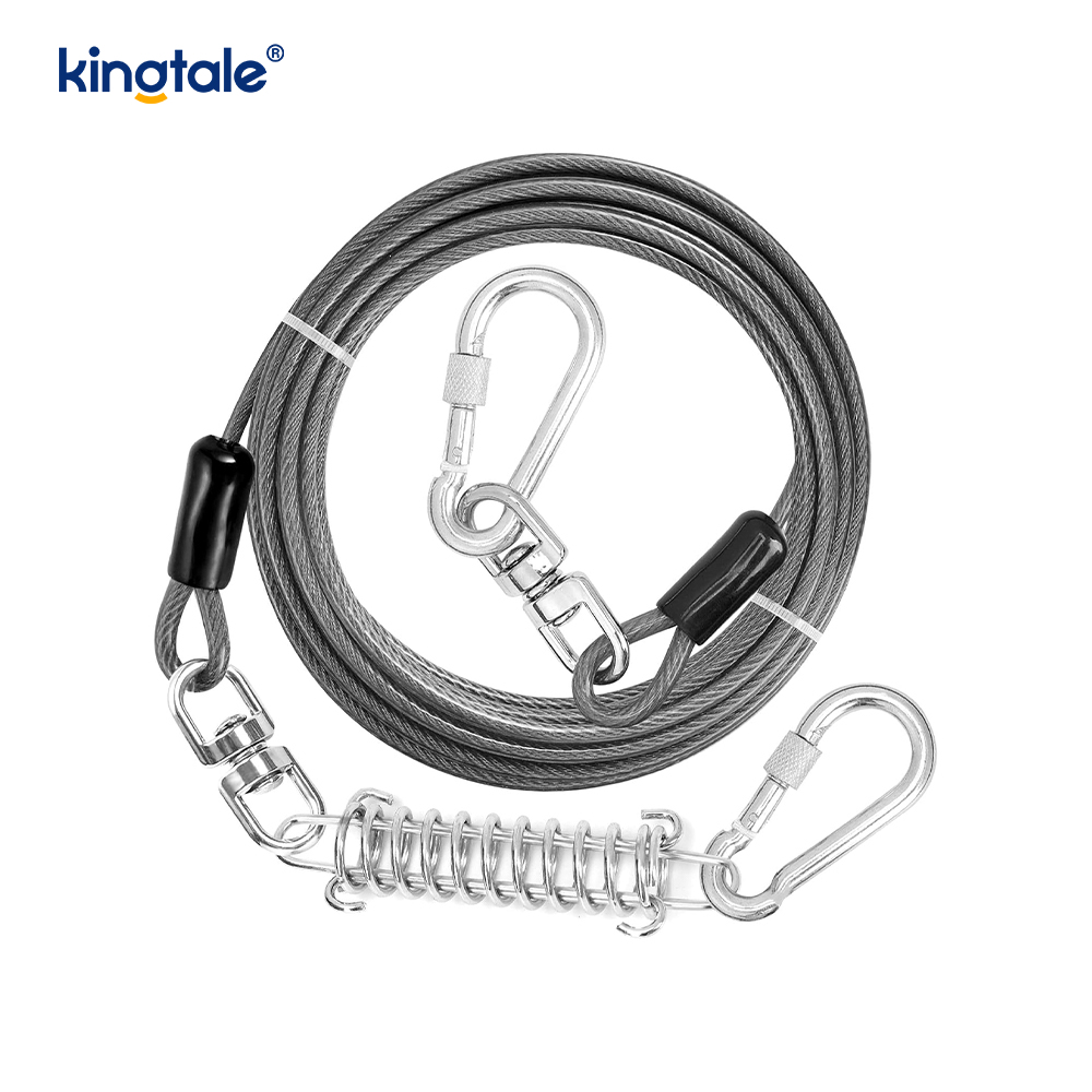 Kabel s reflexním pružinovým plastovým potahem na výcvikové vodítko pro psa