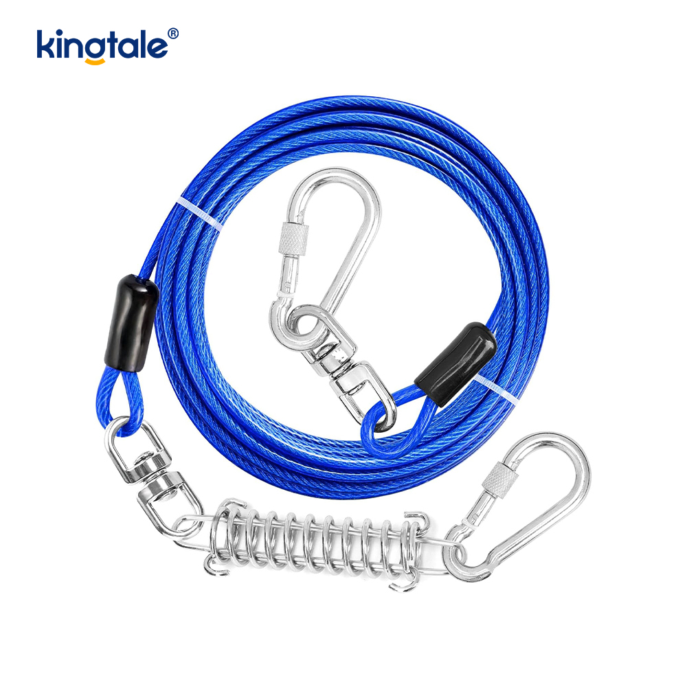 Kabel s reflexním pružinovým plastovým potahem na výcvikové vodítko pro psa