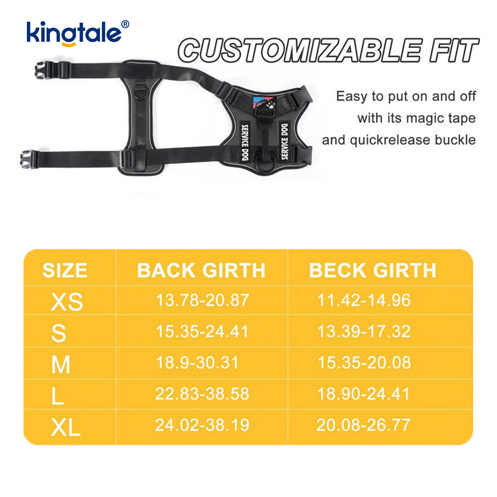 No-pull reflexní taktický Heavy Duty taktický postroj pro psy pro velké psy