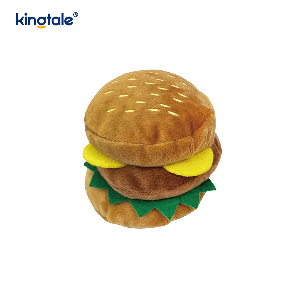 Jídlo křičící hračka Hamburger, hranolky, kuřecí stehno pro kočku a psa