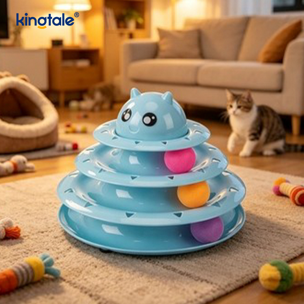 Interaktivní 3úrovňový gramofon Hračky pro kočky Zábavné mentální fyzické cvičení Puzzle hračky
